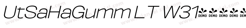UtSaHaGumm LT W31字体转换